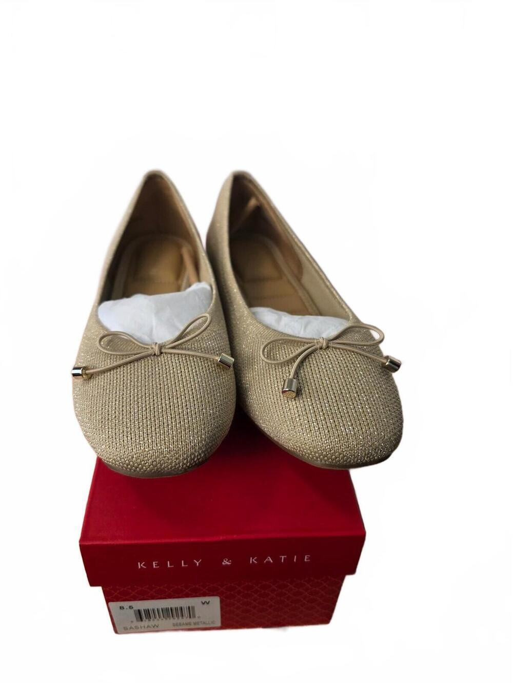 Kelly & Katie Sashaw sesame metallic ballet flats
